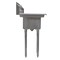 Amgood Stainless Steel 1 Compartment Utility Sink with 10 in. Left and Right Drainboards. No Faucet SINK 101410-10LR - NO FAUCET - alternate 3